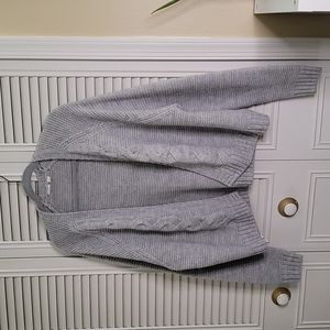 GAP chunky gray open crop cardigan